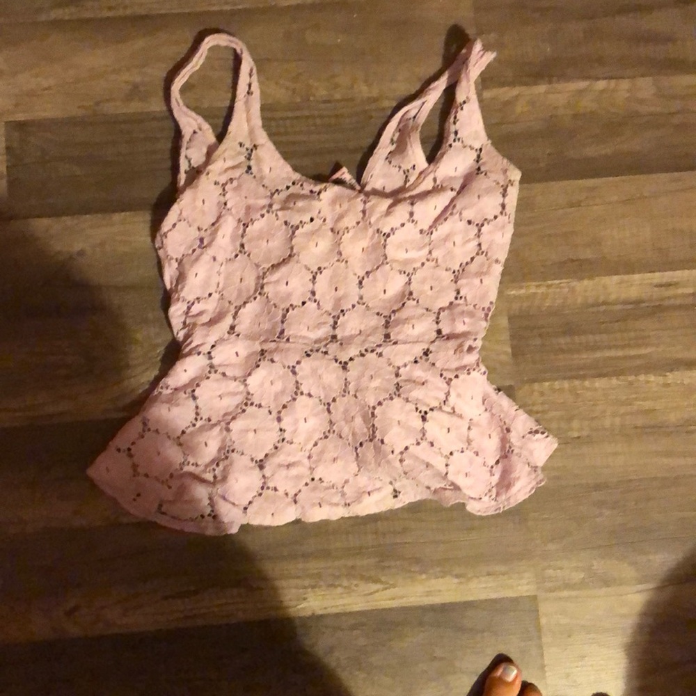 Peplum purple top